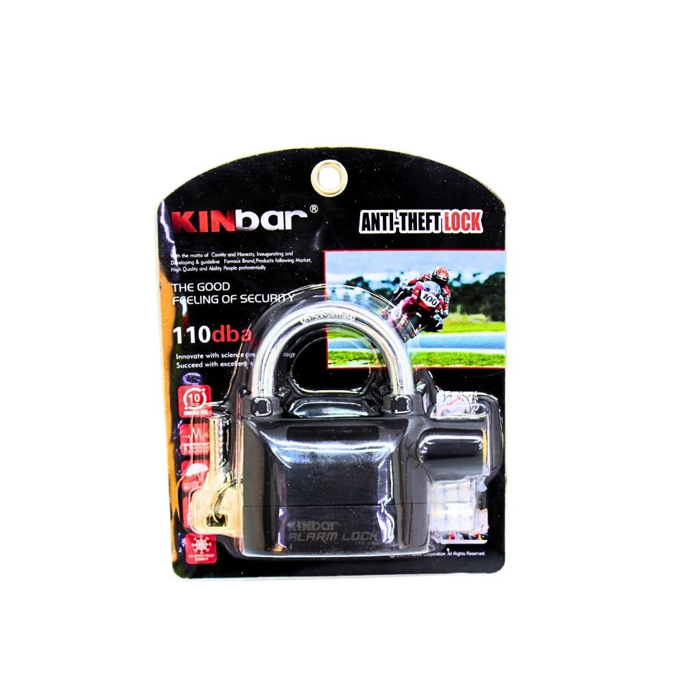 KINBAR Candado con Alarma 110 dB (Anti-Theft Lock)